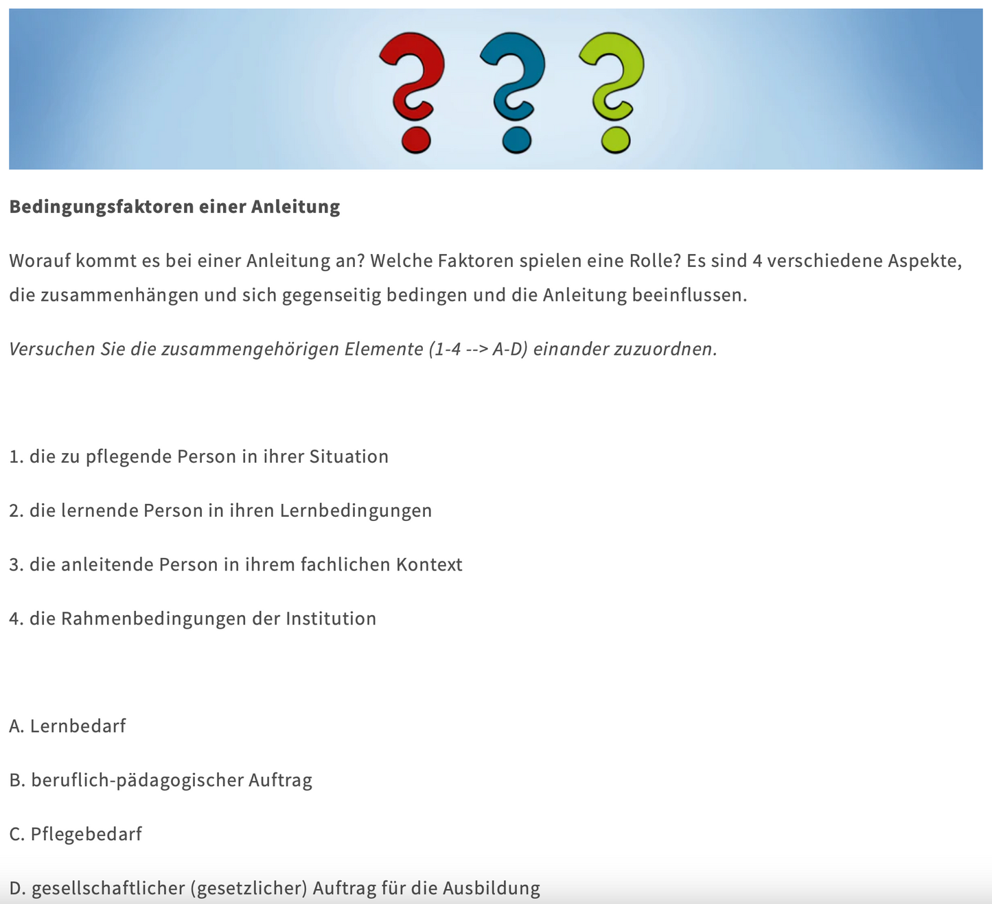 Fit bleiben als Praxisanleitung (24 UE) - Auch hier will ich mich auskennen: Generalistik, Anleitungssituationen, Lernprozesse