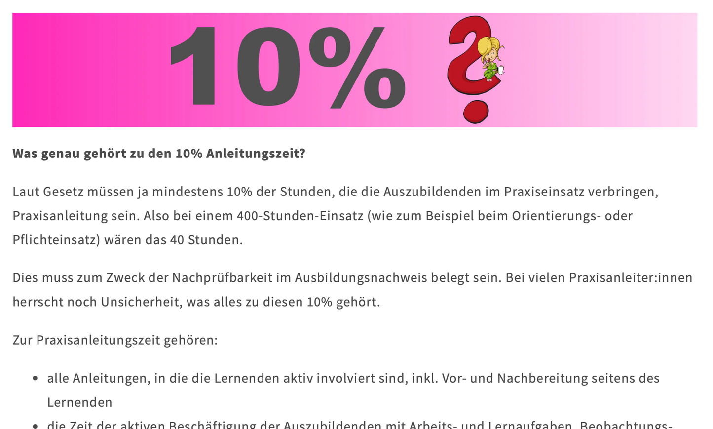 Fit bleiben als Praxisanleitung (24 UE) - Beschäftige dich mit Konfliktbearbeitung, Praxisaufgaben und dem Ausbildungsnachweis