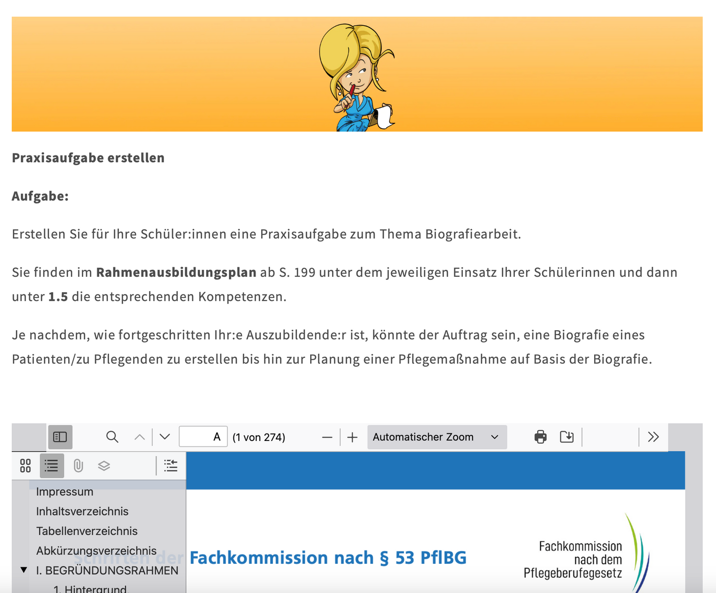 Als Praxisanleitung sich mit Biografiearbeit beschäftigen (8 UE)