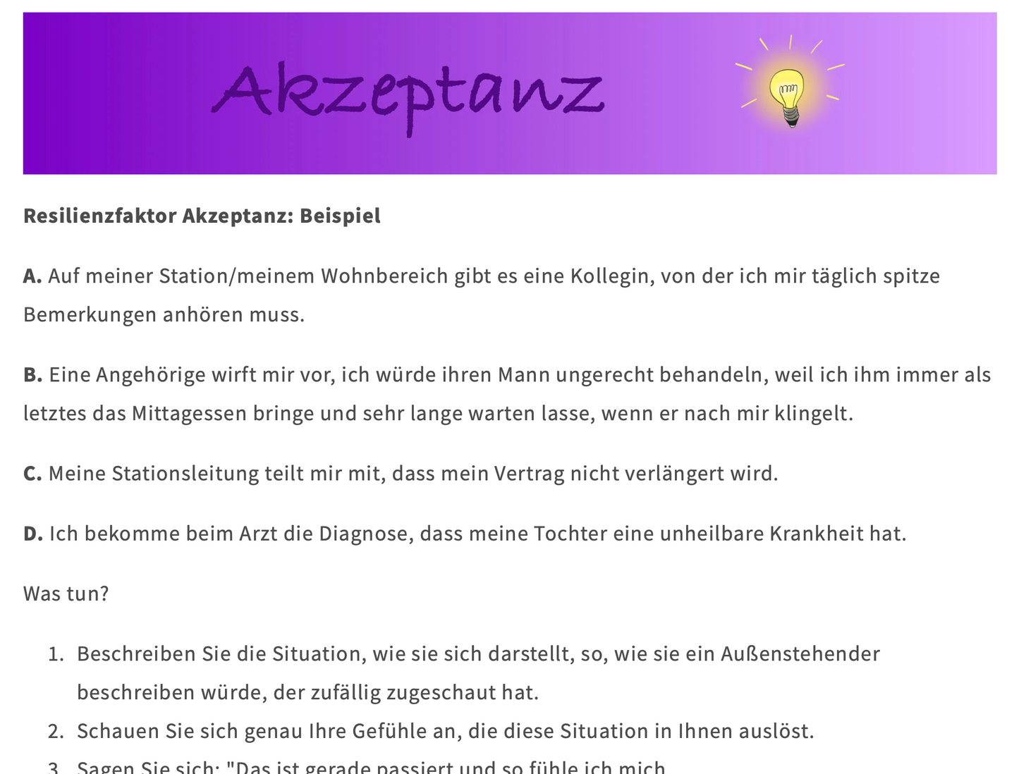 Inmitten allem Stress und unter jeder Belastung auch als Praxisanleitung gelassen und resilient bleiben (8 UE)