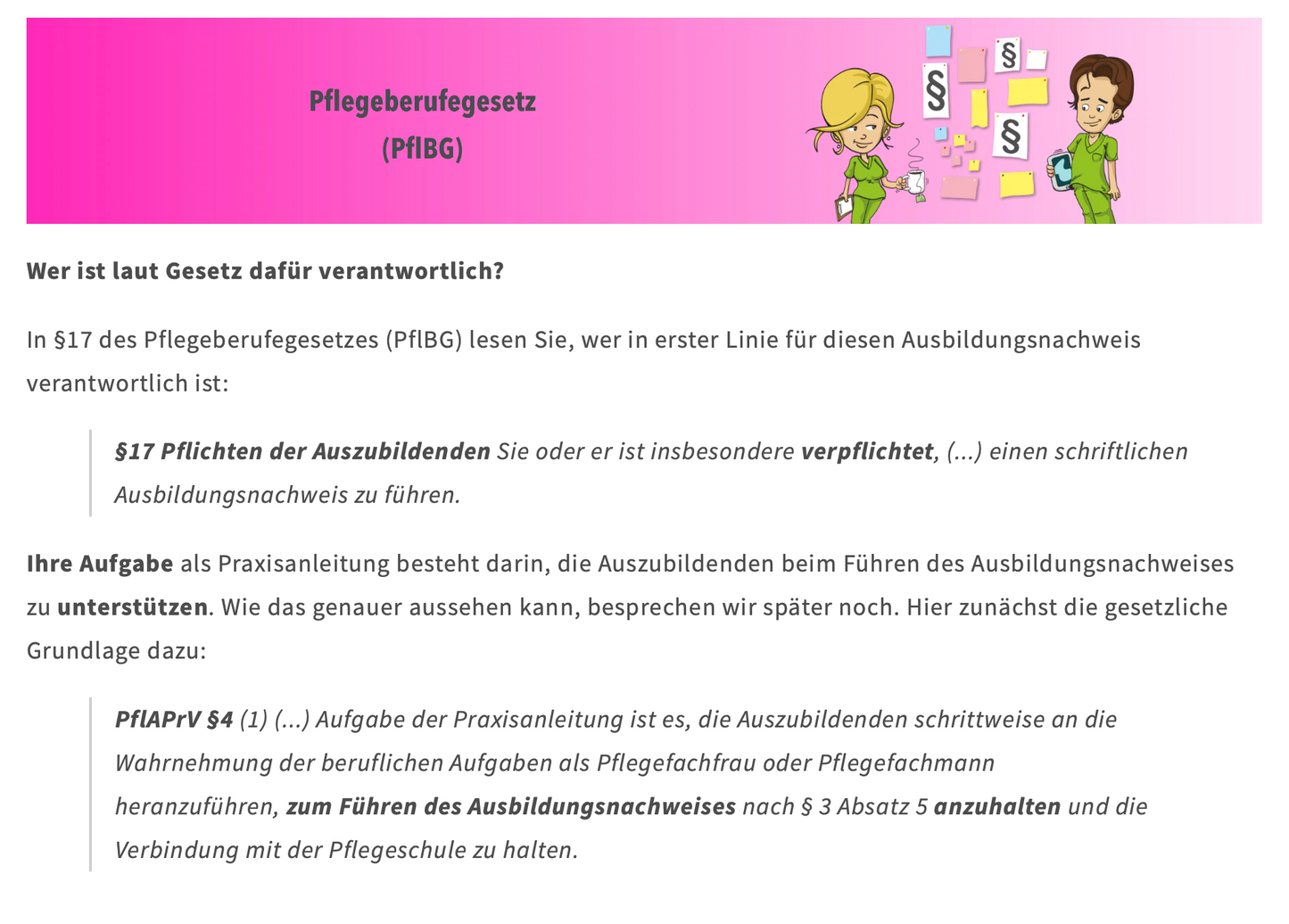 Fit bleiben als Praxisanleitung (24 UE) - Beschäftige dich mit Konfliktbearbeitung, Praxisaufgaben und dem Ausbildungsnachweis